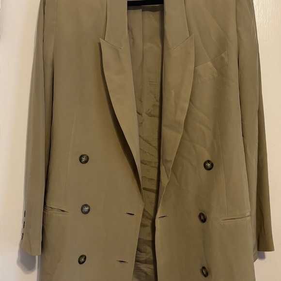 Vintage Silk Double Breast Blazer - Picture 3 of 5